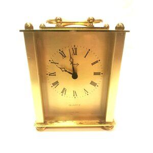 Equity Quartz, Brass Table Clock, Hong Kong